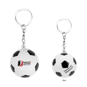 Mini Soccer Ball Stress Keychain