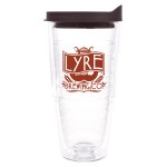 Clear Tumbler With Black Lid