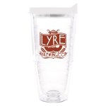 Clear Tumbler With White Lid