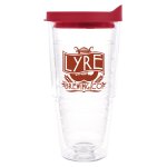 Clear Tumbler With Red Lid