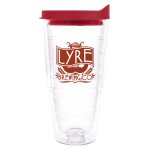 Clear Tumbler With Red Lid