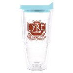 Clear Tumbler With Blue Moon Lid