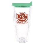 Clear Tumbler With Mangrove Green Mint Lid