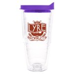 Clear Tumbler With Purple Lid