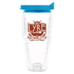 Clear Tumbler With Turquoise Lid
