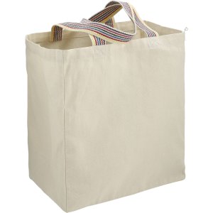 Rainbow Handle Recycled Cotton Grocery Tote