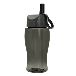 Jr. Crystal Color Bottle with Ring-Straw Lid - 18 oz.