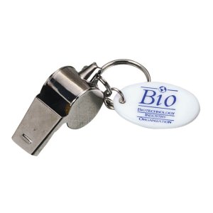 Stainless Steel Whistle Keychain
