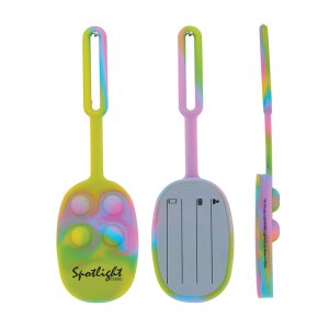Silicone Push Pop Luggage Tag