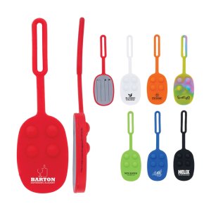 Silicone Push Pop Luggage Tag