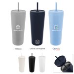Sip Sustainably Recycled Straw Tumbler 22 Oz
