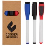 Magnetic 3-Piece Dry Erase Marker Set