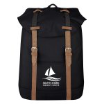 Polyester Flap-Top Drawstring Backpack