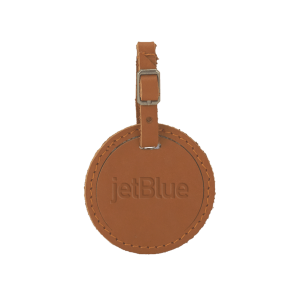Atlas Circular Leather Luggage Tag