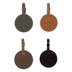 Atlas Circular Leather Luggage Tag