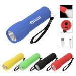 Rubberized COB Rechargeable Flashlight