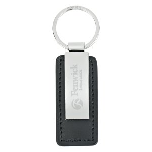 Leatherette Key Tag with Split Ring