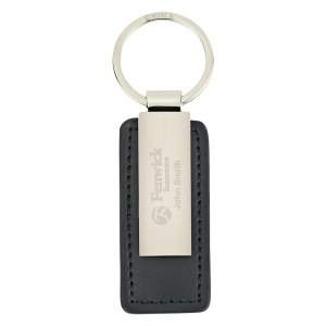 Leatherette Key Tag with Split Ring