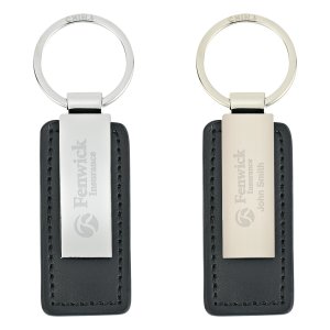 Leatherette Key Tag with Split Ring