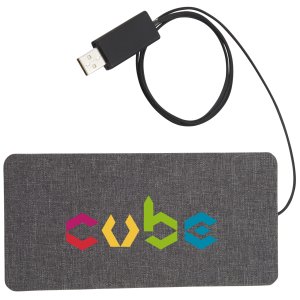 Slate Fabric Wireless Charging Pad