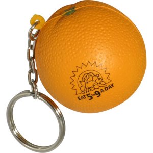 Orange Stress Ball Key Chain