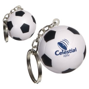 Soccer Ball Stress Ball Key Chain