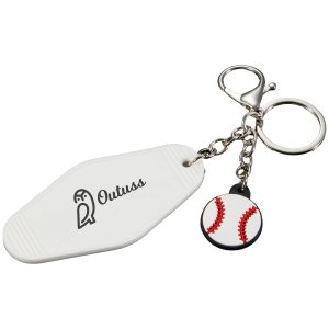 Baseball Motel Keychain