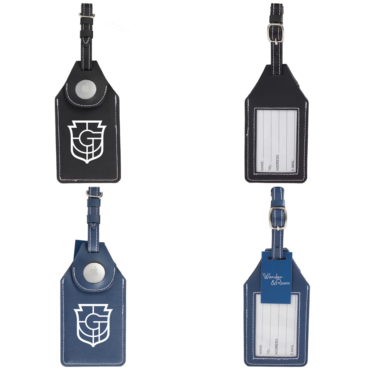 Luggage ID Tag with AirTag Holder