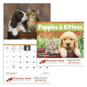 Puppies & Kittens - Stapled Calendar