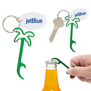 Palm Tree Bottle and Can Opener Keychain