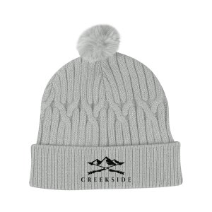 Avalon Cable Knit Pom Beanie