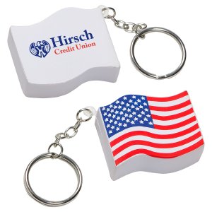 US Flag Stress Ball Key Chain