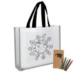 Color-Me Reflective Art Tote with Crayons