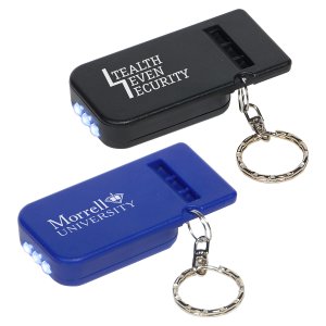 Solar Powered LED Whistle Key Chain
