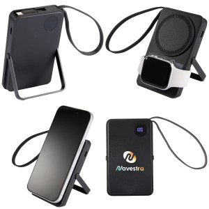 5,000 mAh Wireless Power Bank with iWatch Charging
