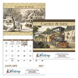 Currier & Ives - Stapled Calendar
