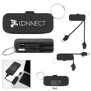 60W Multi-Port Charging Cable Keychain