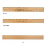 Eco-Friendly Bamboo Desk Ruler 12 Inch