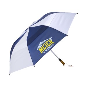 Shed Rain Windjammer 58" Vented Wooden-Handled Auto-Open Jumbo Compact Umbrella