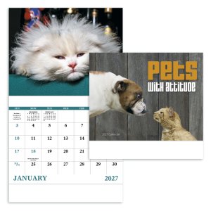 Pets with Attitude - Stapled Calendar
