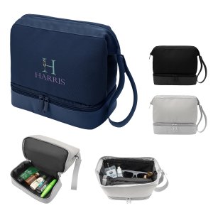 Dual-Compartment Travel Toiletry Bag
