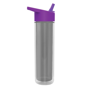 Frost Flow Insulated Bottle with Flip-Straw Lid and Full-Color Paper Insert - 16 oz.