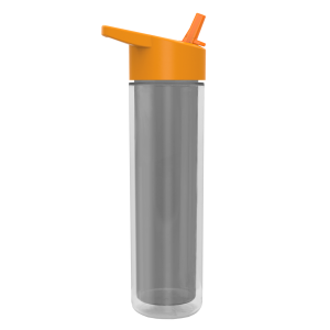 Frost Flow Insulated Bottle with Flip-Straw Lid and Full-Color Paper Insert - 16 oz.
