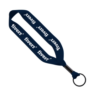 3/4" Polyester Key Chain with Crimp Split Ring