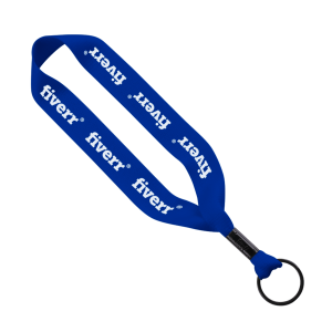 3/4" Polyester Key Chain with Crimp Split Ring
