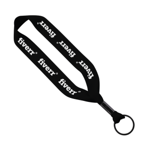 3/4" Polyester Key Chain with Crimp Split Ring