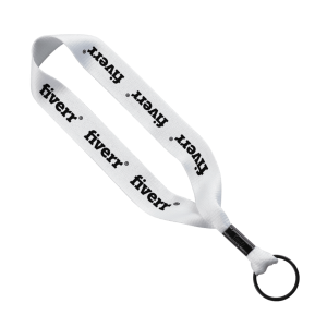 3/4" Polyester Key Chain with Crimp Split Ring
