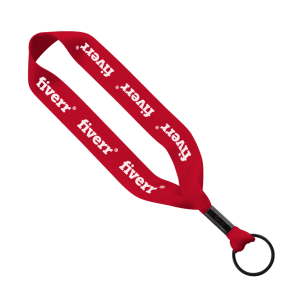 3/4" Polyester Key Chain with Crimp Split Ring