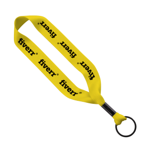 3/4" Polyester Key Chain with Crimp Split Ring