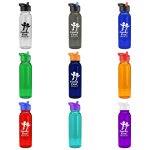 Grip Flats Tritan Bottle with Flip-Straw Lid - 24 oz.